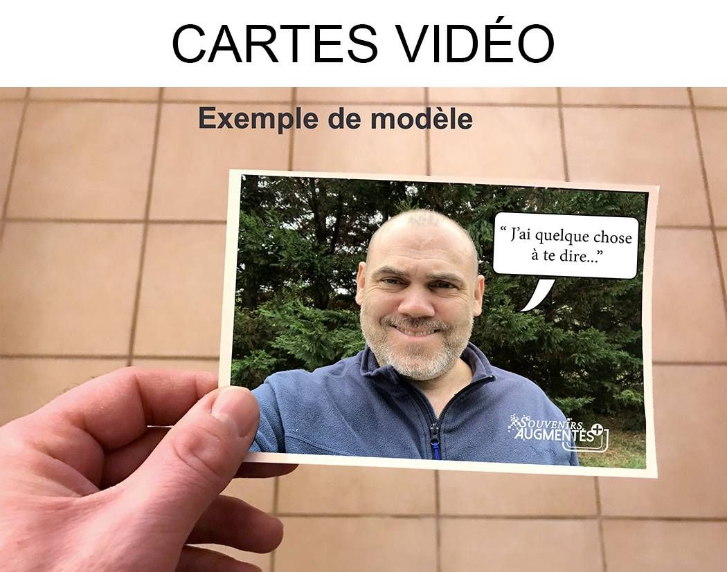 Des cartes avec un lien vers un messages vidéos sur le web.