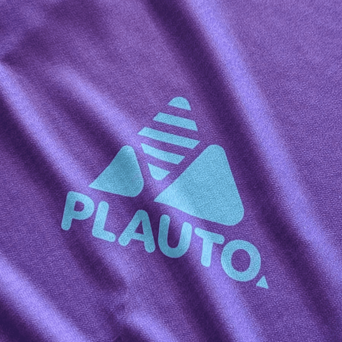 Roxo com logo ciano
