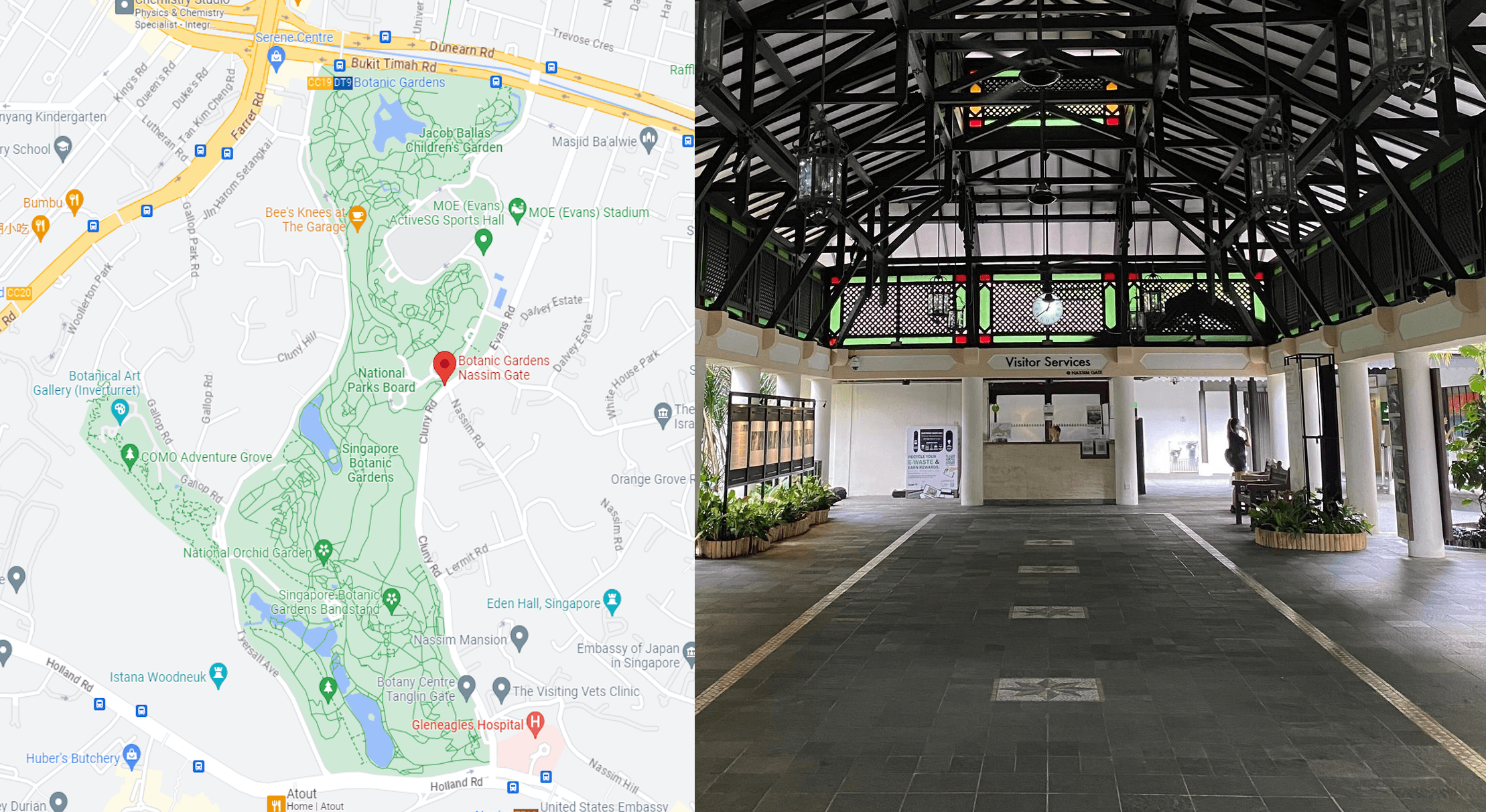 Map and photo of start point