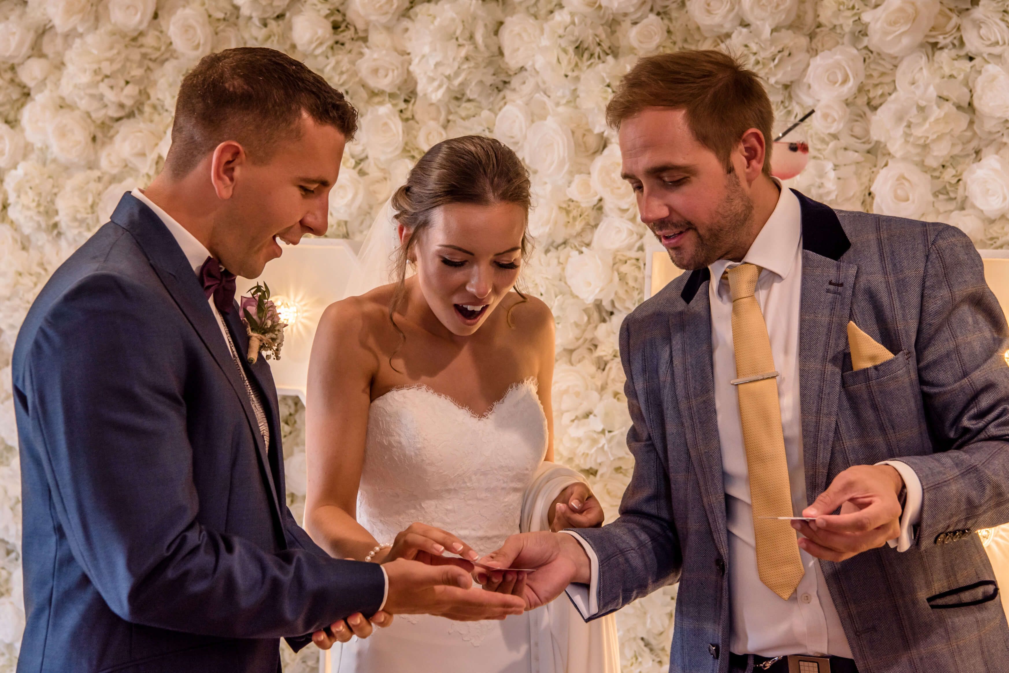 Performing photo of magician Tim Lichfield
