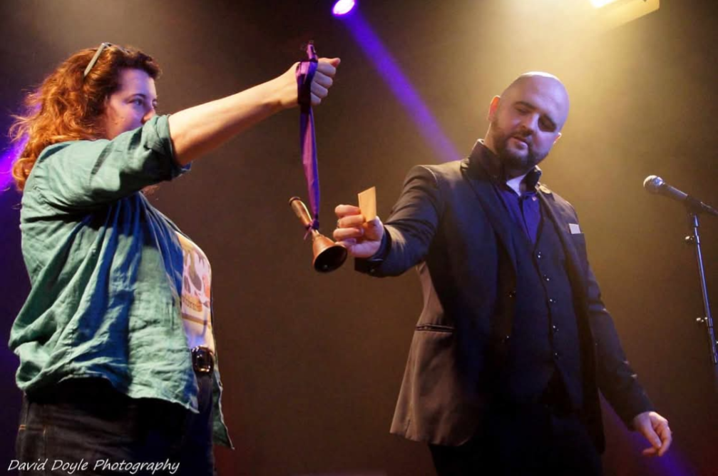 Performing photo of magician David Peace