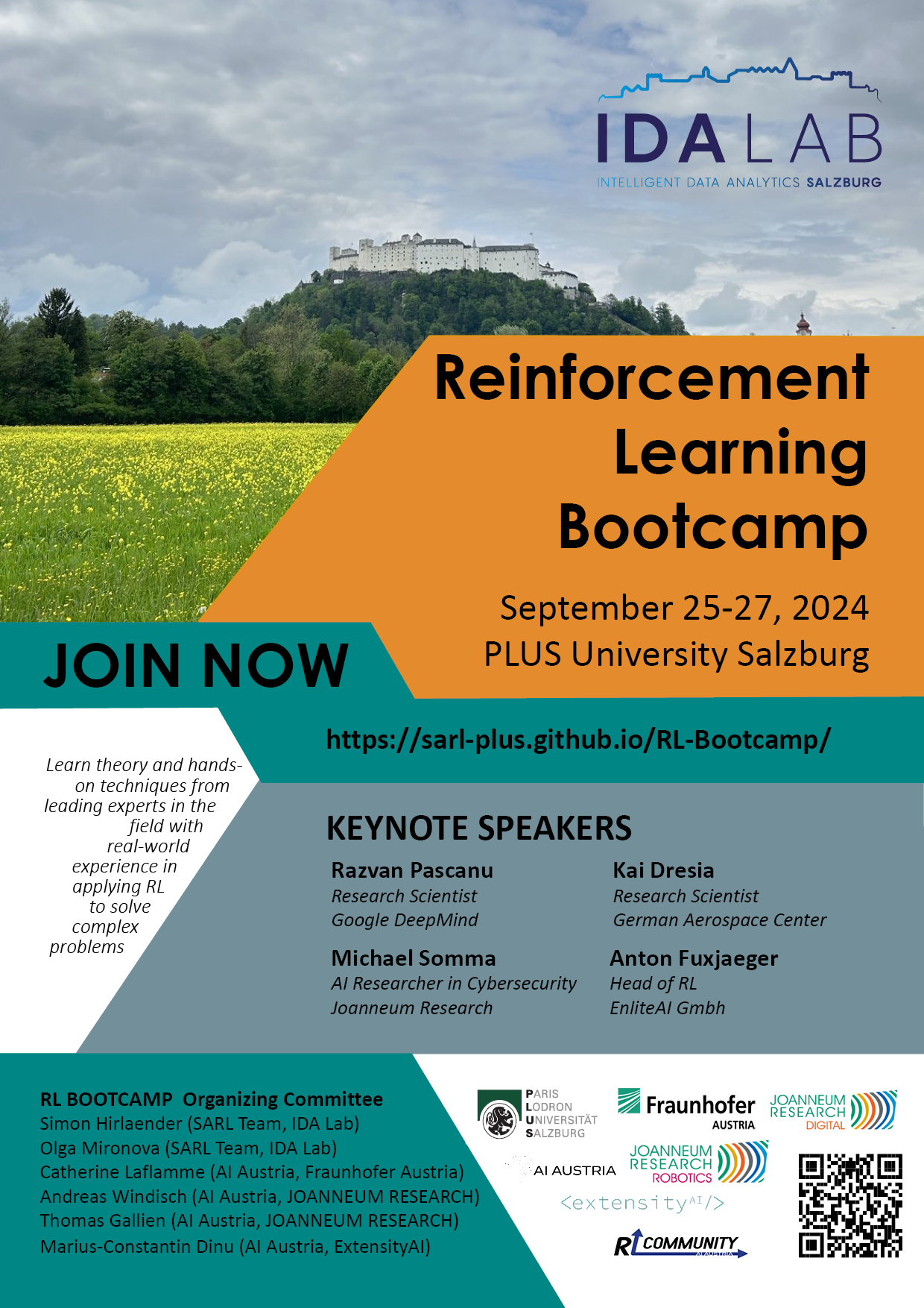Reinforcement Learning Bootcamp 25-27.09.2024