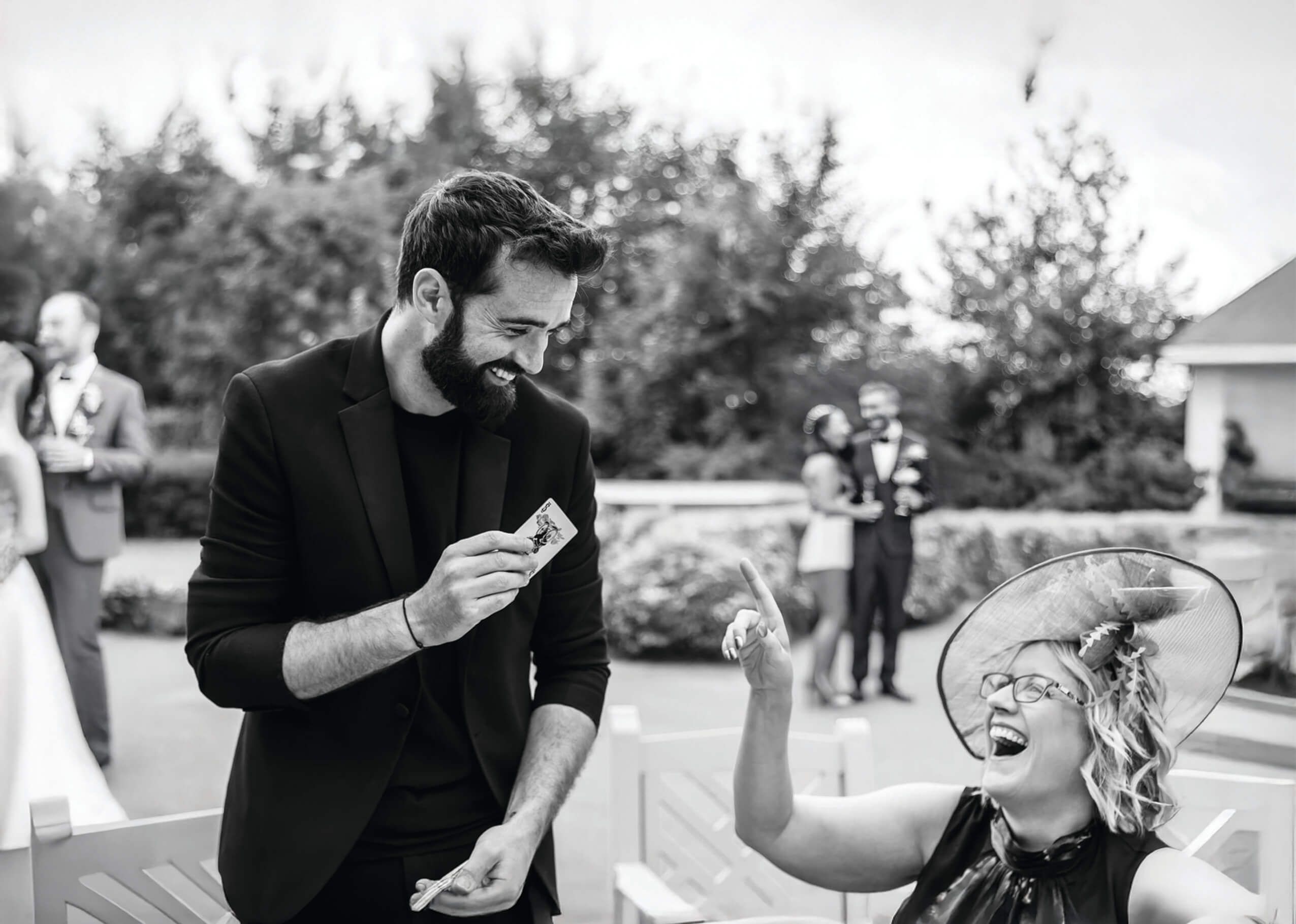 Performing photo of magician Jack Shields