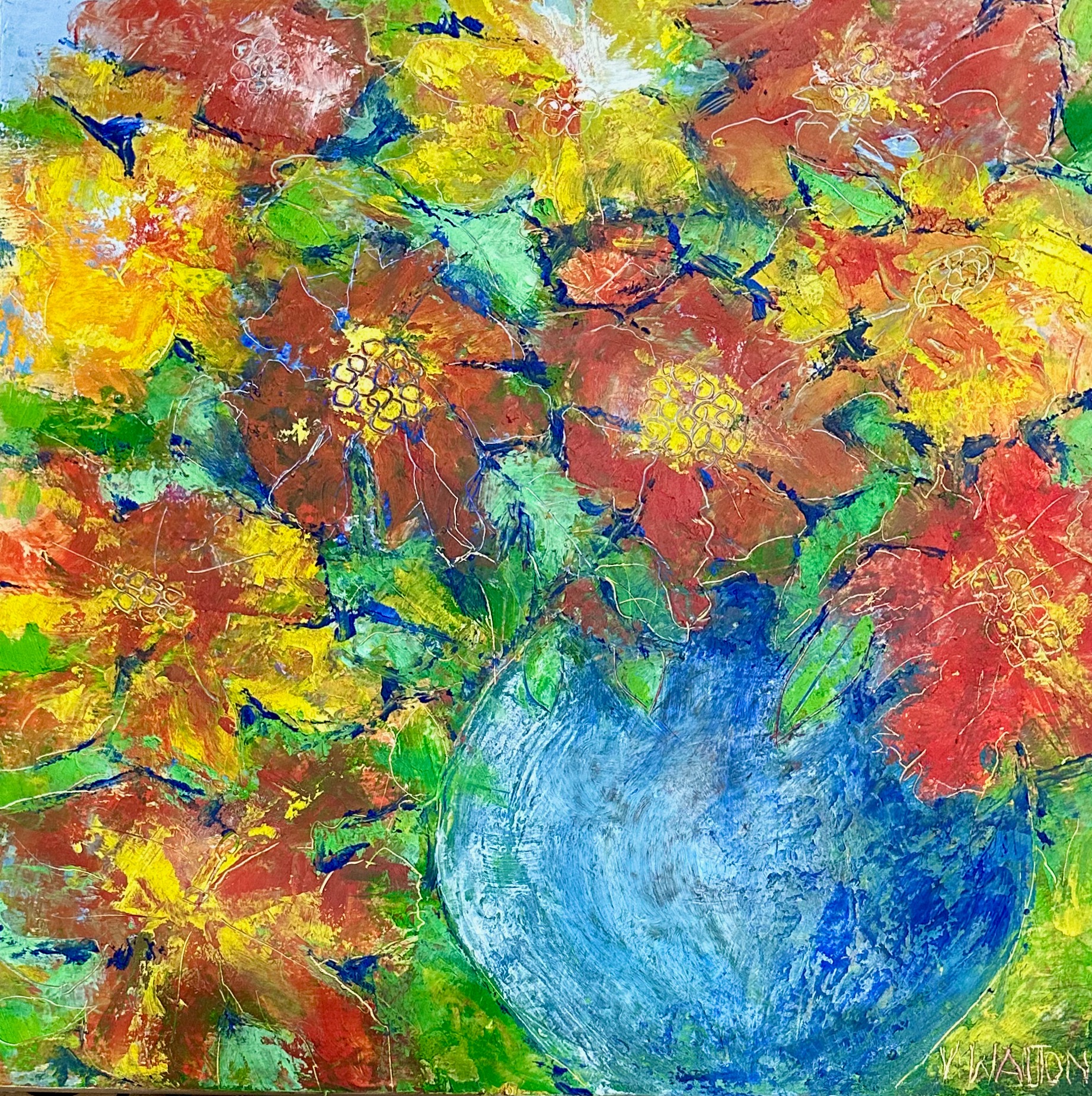 Radiance in a blue bowl