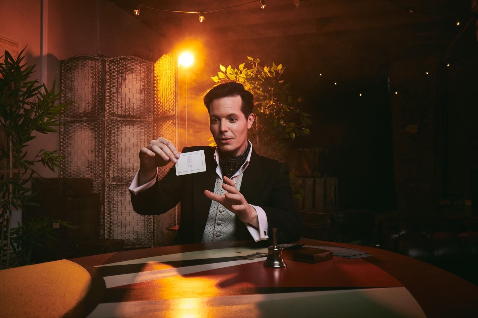 Performing photo of magician Maxwell Pritchard