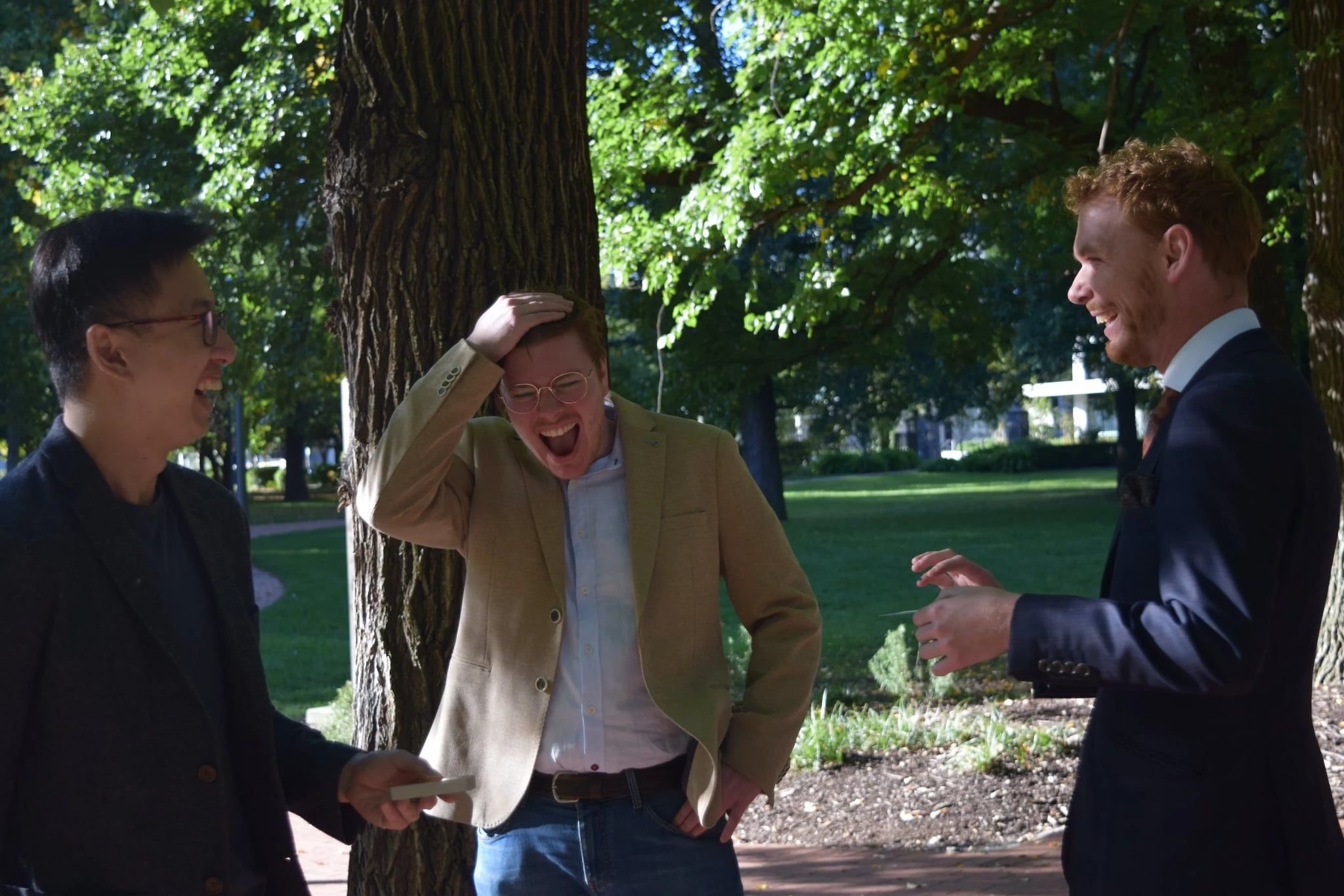 Performing photo of magician Conor Leisky