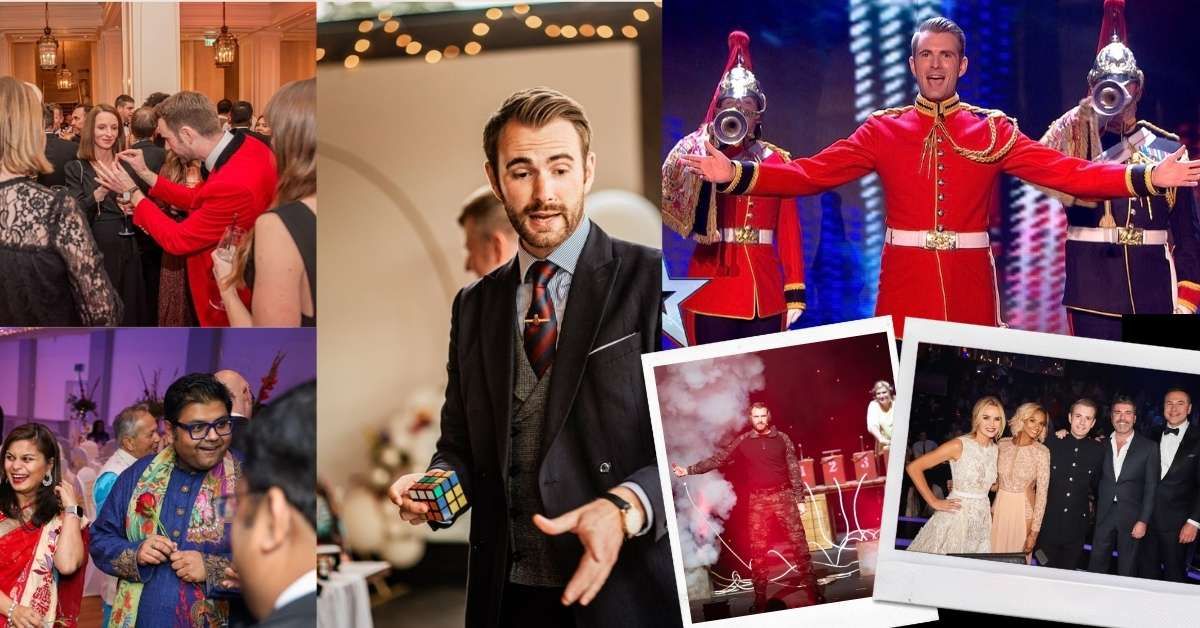 Performing photo of magician Richard Jones