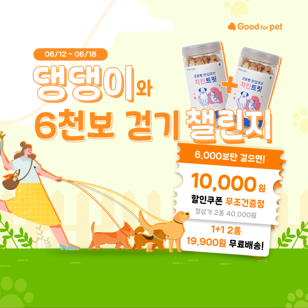 굿포펫과 함께하는 하루 6,000보 산책 챌린지